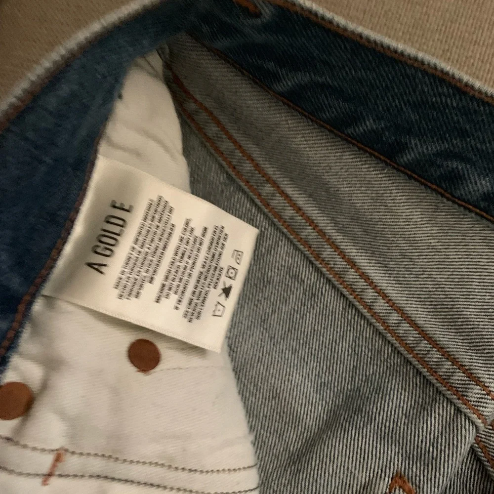 Agolde Remy High Rise Jeans Straight Luxury Denim - Picture 5 of 10
